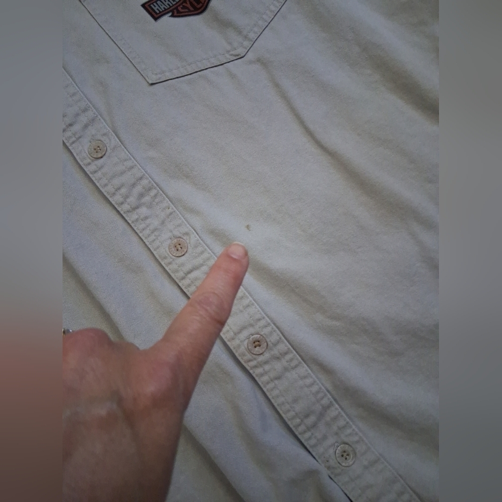 Harley-Davidson Sleevless Button Down Cotton Vest… - image 6